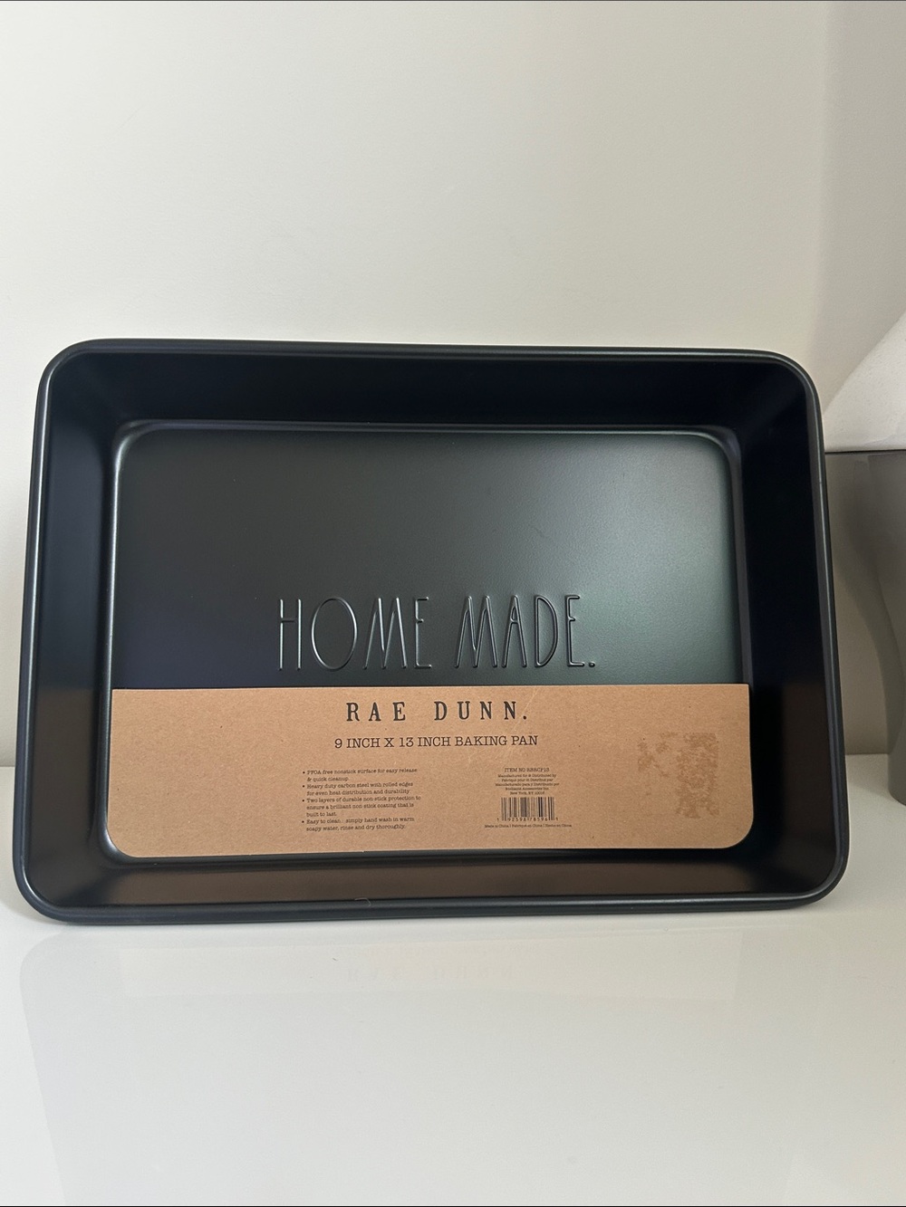 Rae Dunn Black 'HOME MADE' 9x13 Nonstick Baking Pan